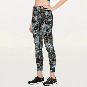 Lululemon Fast & Free Hi-Rise Tight 25" Assemblage Alpine White Multi 4